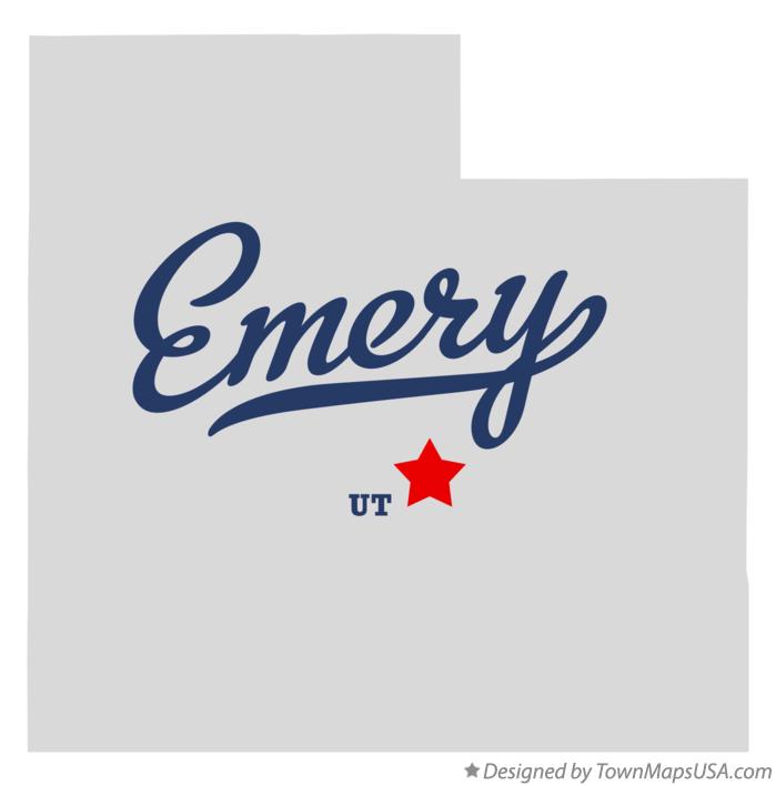Map of Emery Utah UT