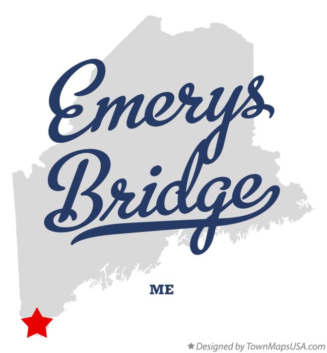 Map of Emerys Bridge Maine ME