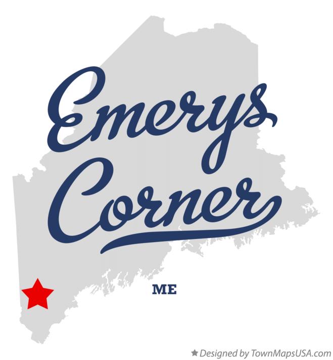 Map of Emerys Corner Maine ME