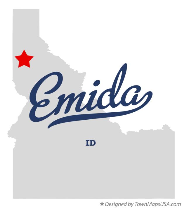 Map of Emida Idaho ID