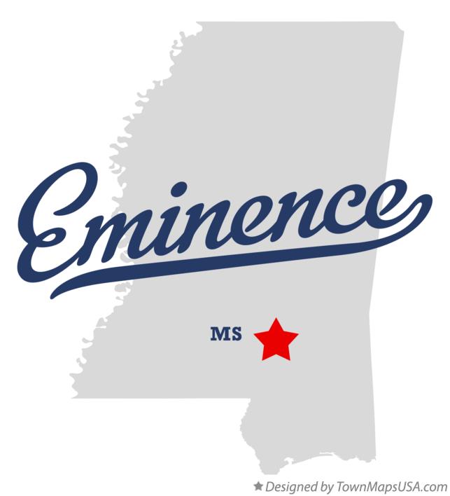 Map of Eminence Mississippi MS