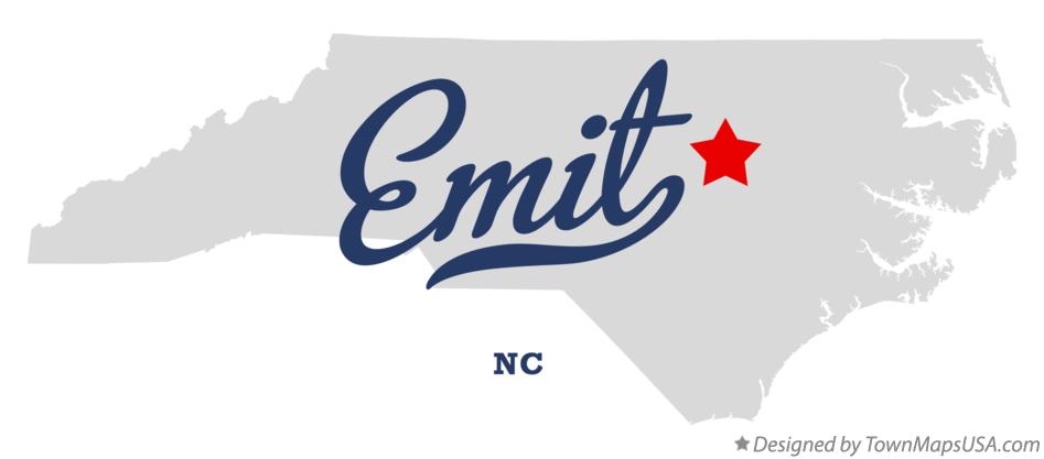 Map of Emit North Carolina NC