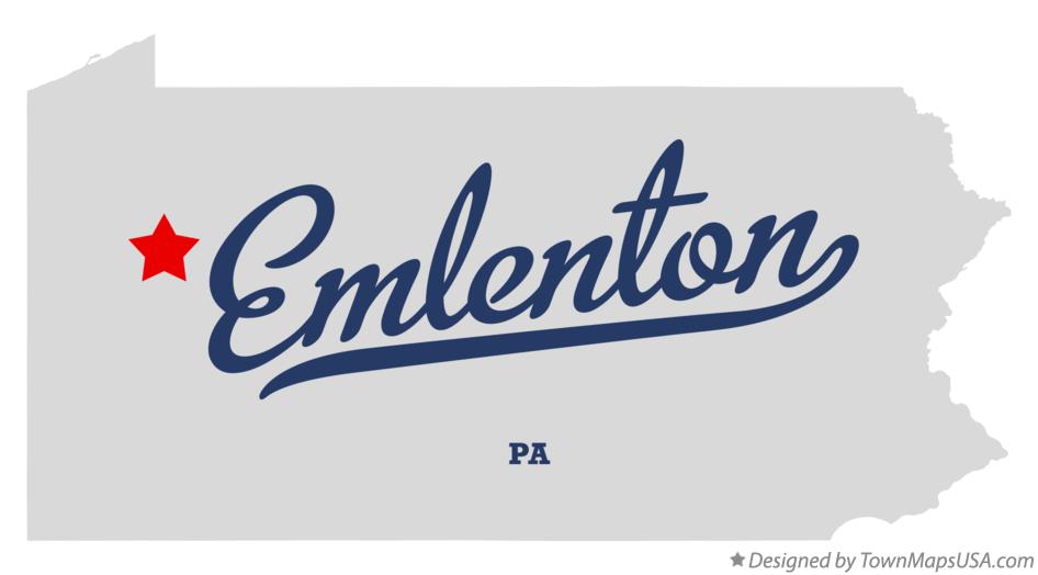 Map of Emlenton Pennsylvania PA