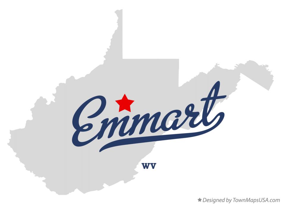 Map of Emmart West Virginia WV