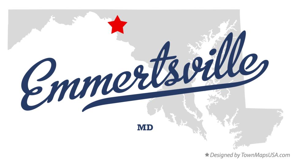 Map of Emmertsville Maryland MD