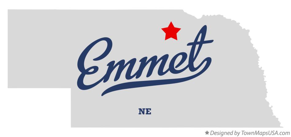 Map of Emmet Nebraska NE