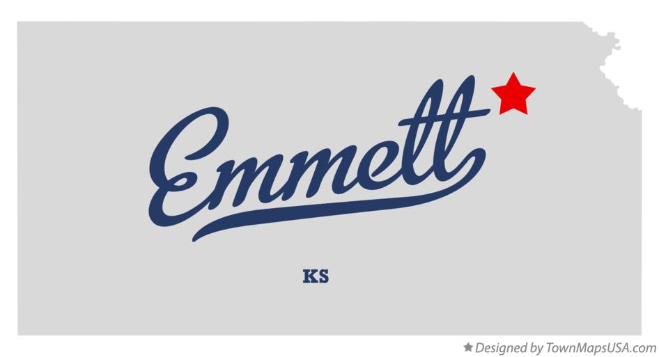 Map of Emmett Kansas KS