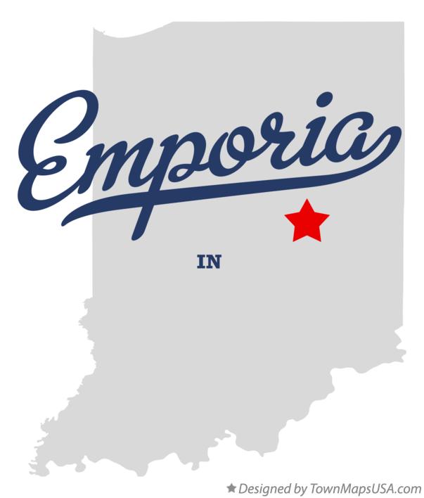 Map of Emporia Indiana IN