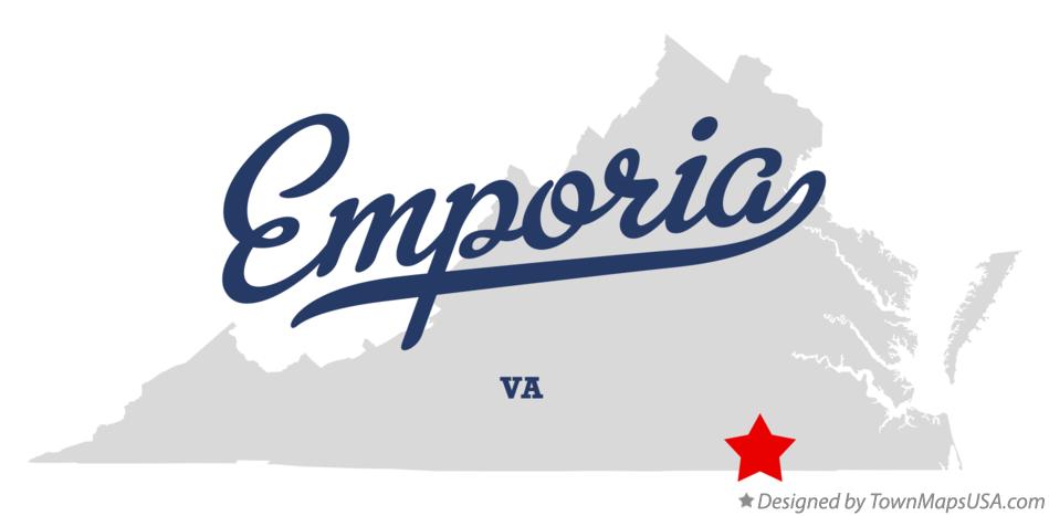 Map of Emporia Virginia VA