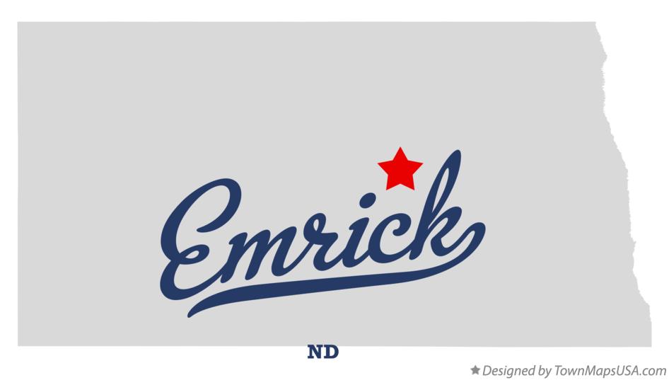 Map of Emrick North Dakota ND