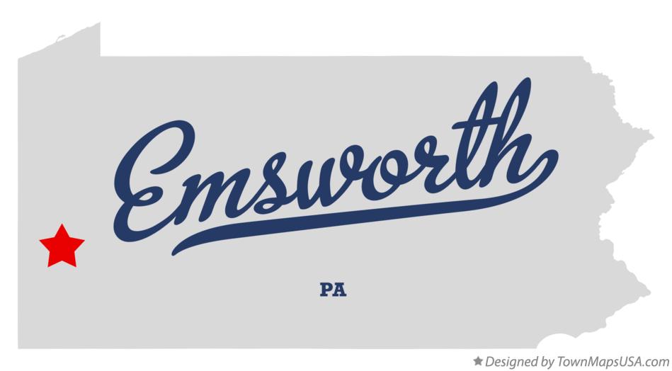 Map of Emsworth Pennsylvania PA