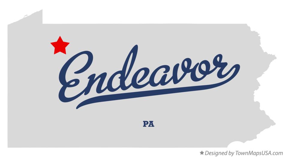 Map of Endeavor Pennsylvania PA