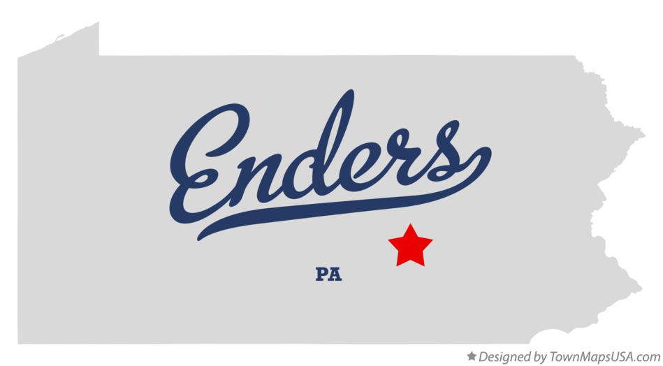 Map of Enders Pennsylvania PA