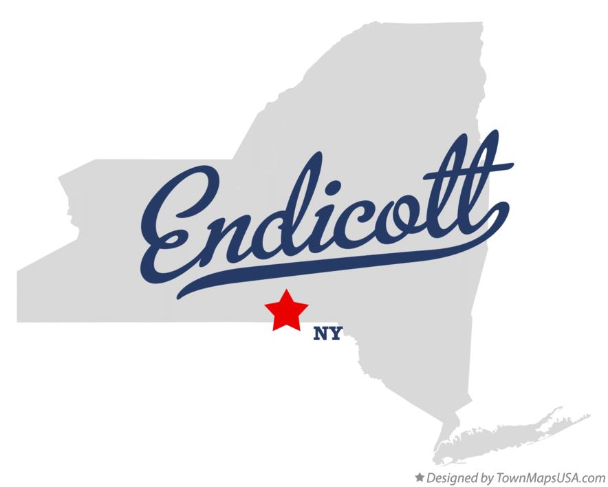 Map of Endicott New York NY