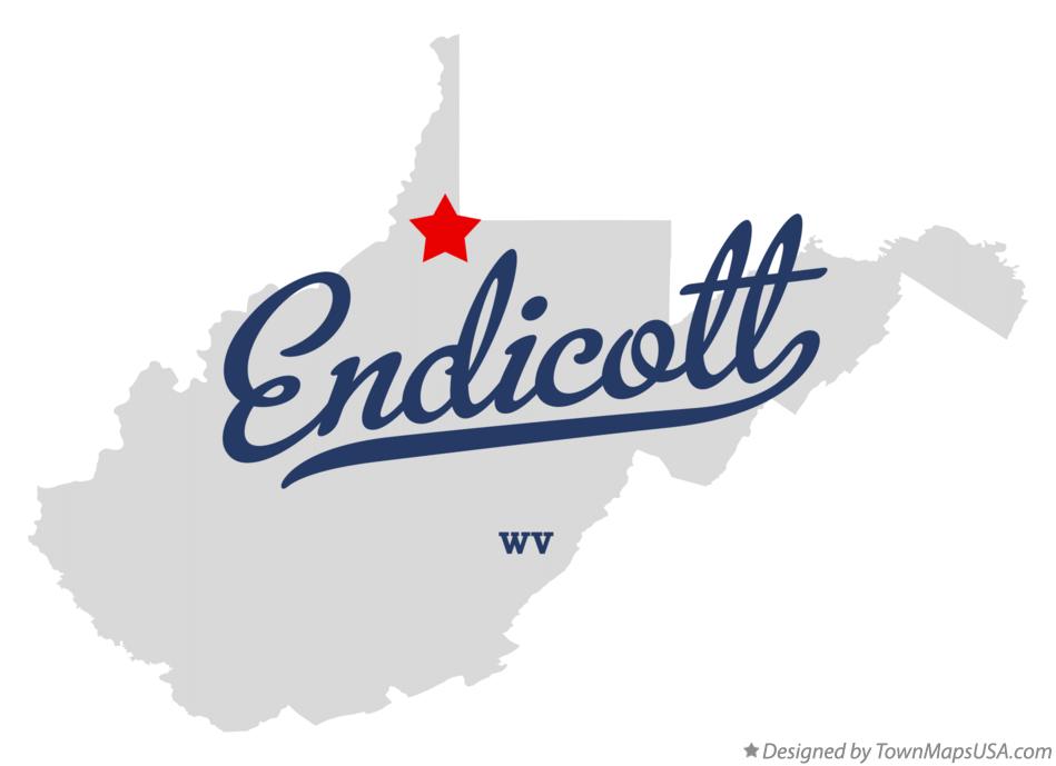 Map of Endicott West Virginia WV