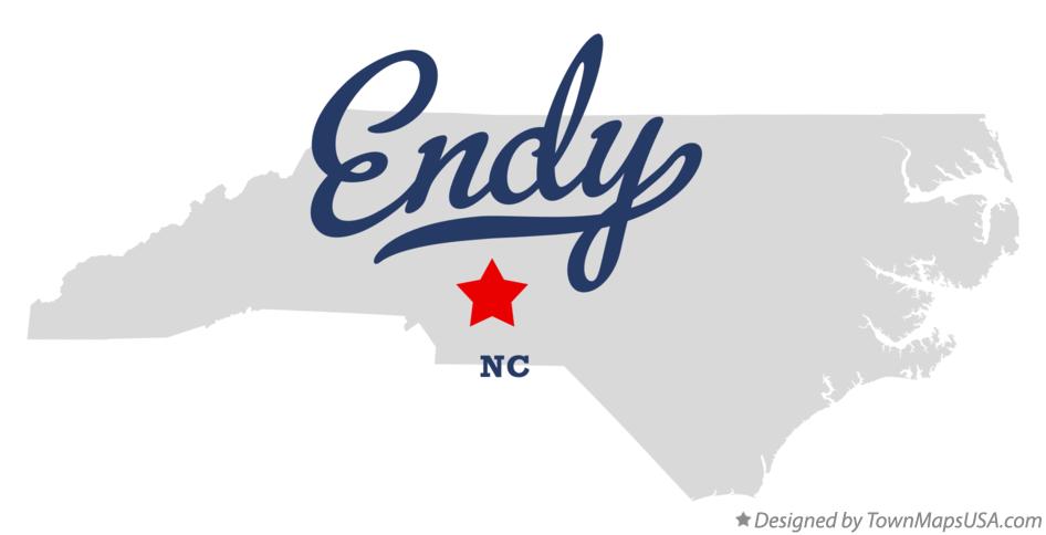 Map of Endy North Carolina NC