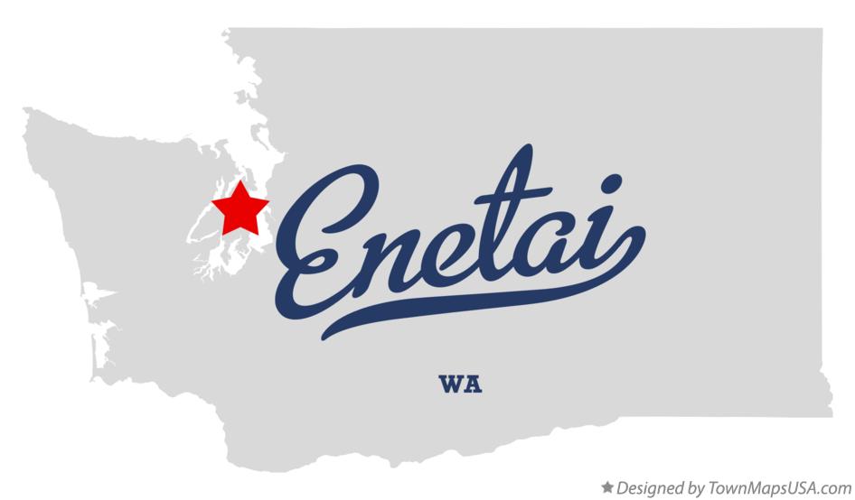 Map of Enetai Washington WA
