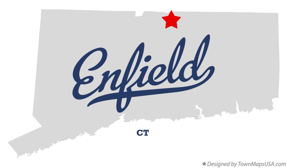 Map of Enfield Connecticut CT