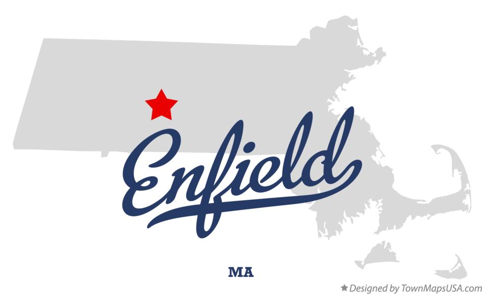 Map of Enfield Massachusetts MA