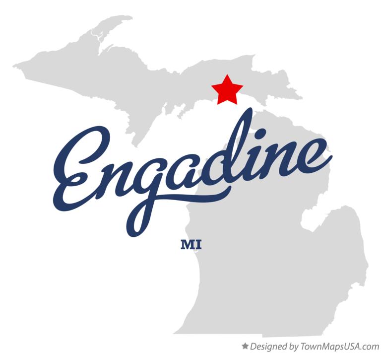 Map of Engadine Michigan MI