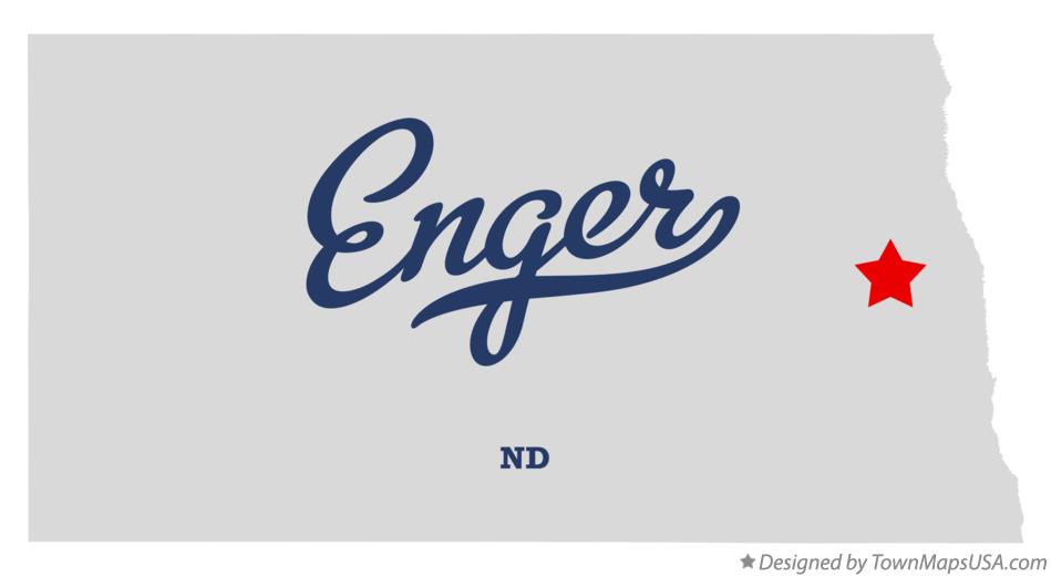 Map of Enger North Dakota ND