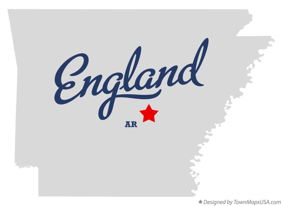 Map of England Arkansas AR