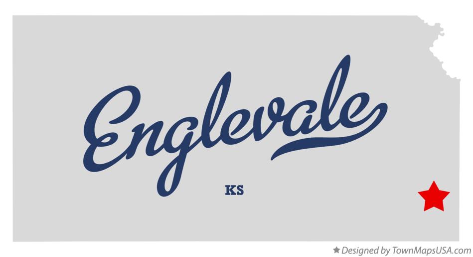 Map of Englevale Kansas KS