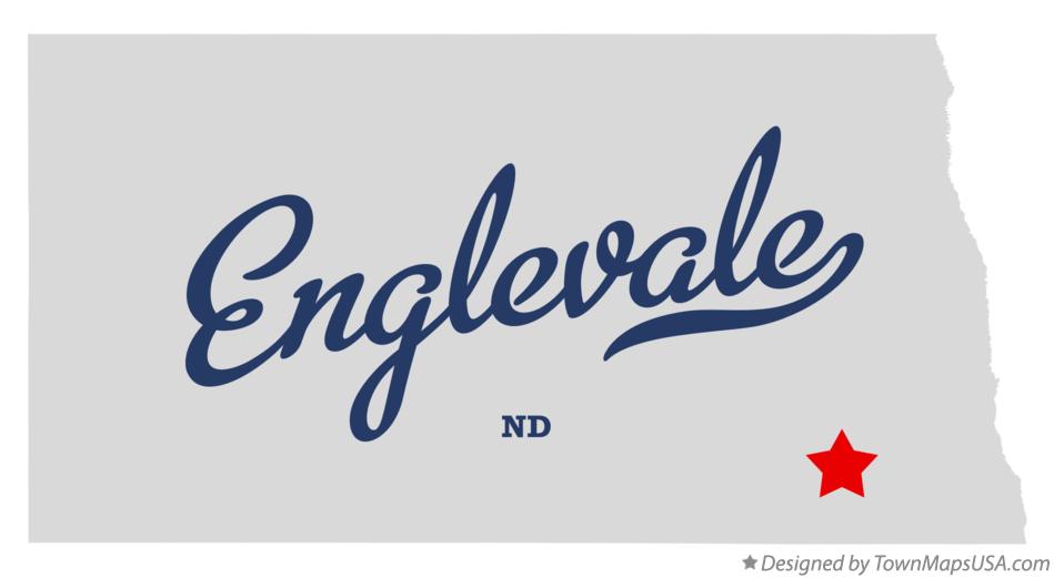 Map of Englevale North Dakota ND