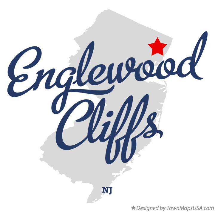 Map of Englewood Cliffs New Jersey NJ