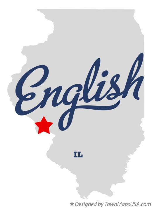 Map of English Illinois IL