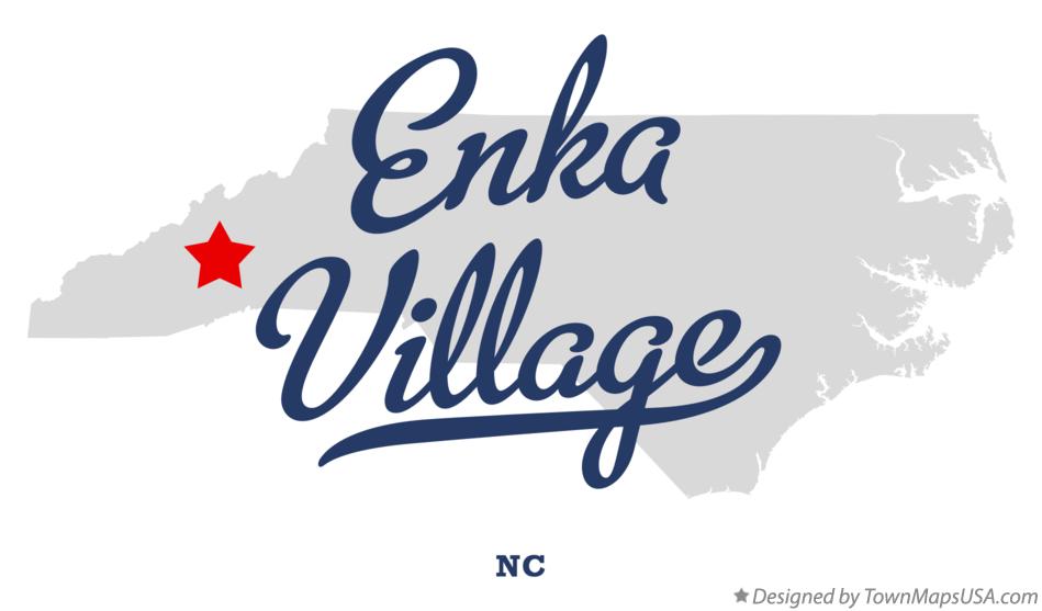 Map of Enka Village North Carolina NC