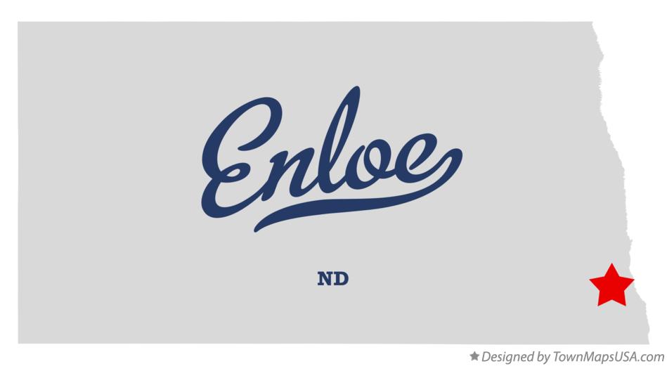 Map of Enloe North Dakota ND
