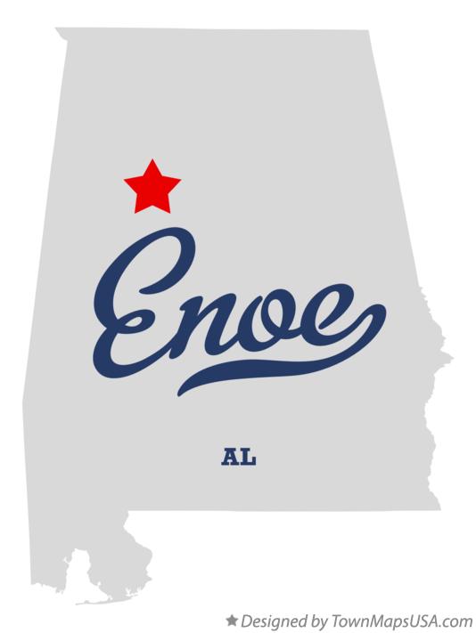 Map of Enoe Alabama AL