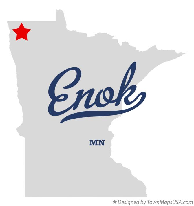 Map of Enok Minnesota MN