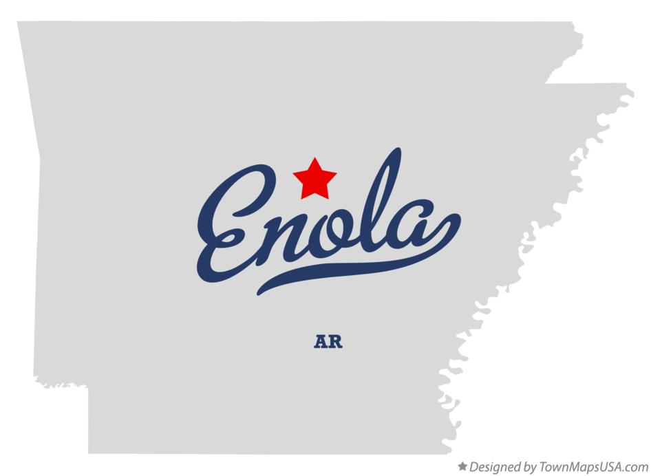 Map of Enola Arkansas AR