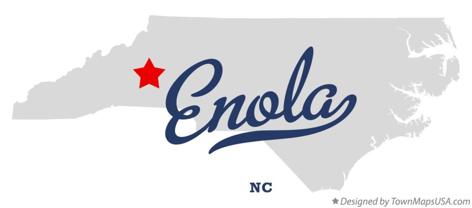 Map of Enola North Carolina NC