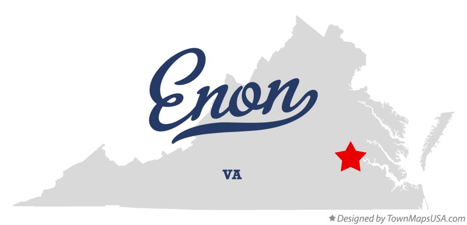 Map of Enon Virginia VA