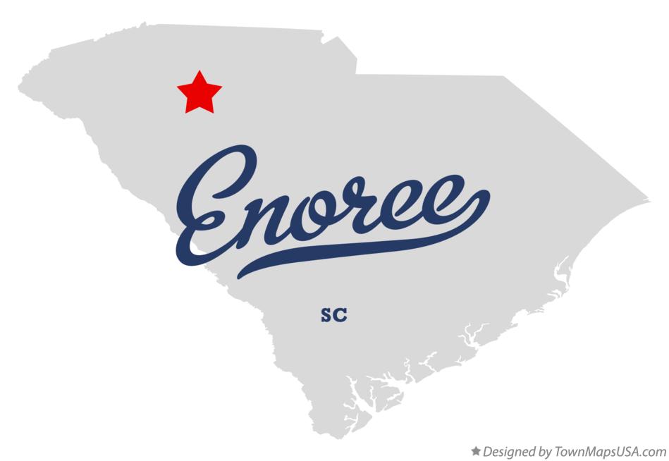 Map of Enoree South Carolina SC