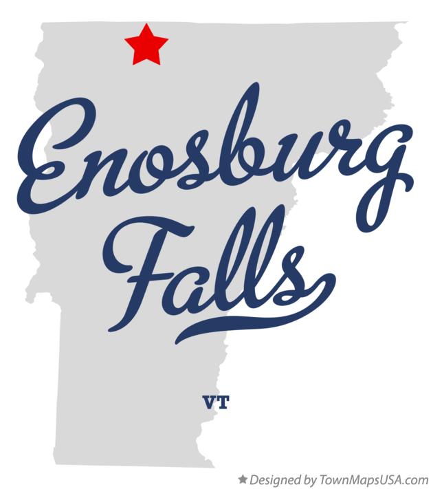 Map of Enosburg Falls Vermont VT