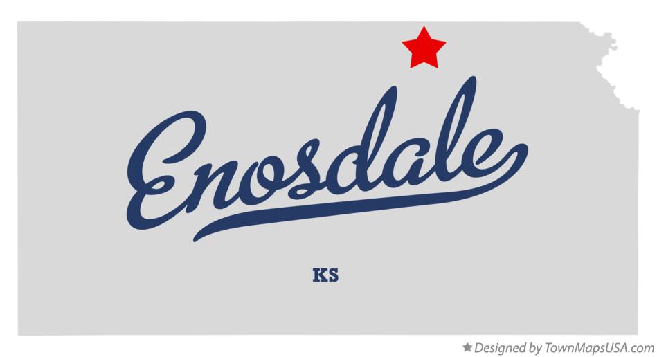 Map of Enosdale Kansas KS