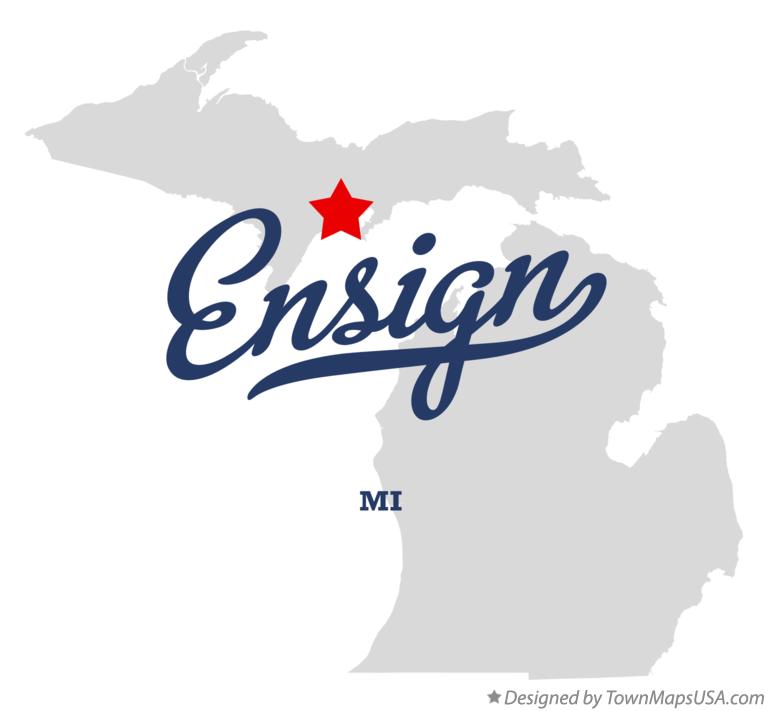 Map of Ensign Michigan MI