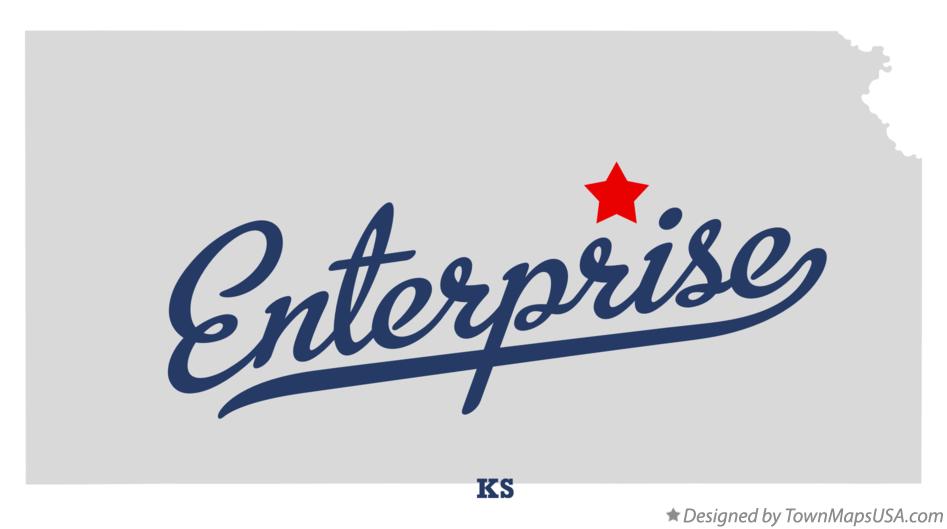 Map of Enterprise Kansas KS