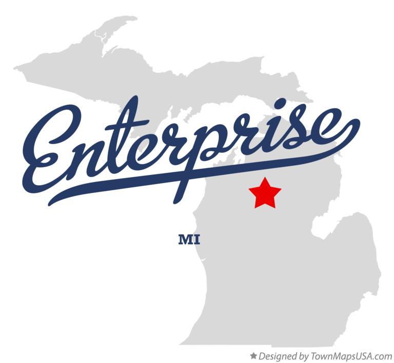 Map of Enterprise Michigan MI