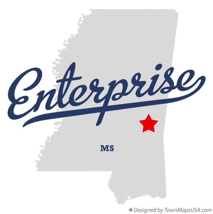 Map of Enterprise Mississippi MS