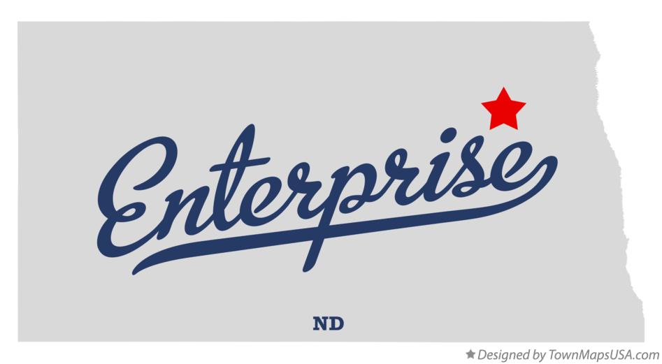 Map of Enterprise North Dakota ND
