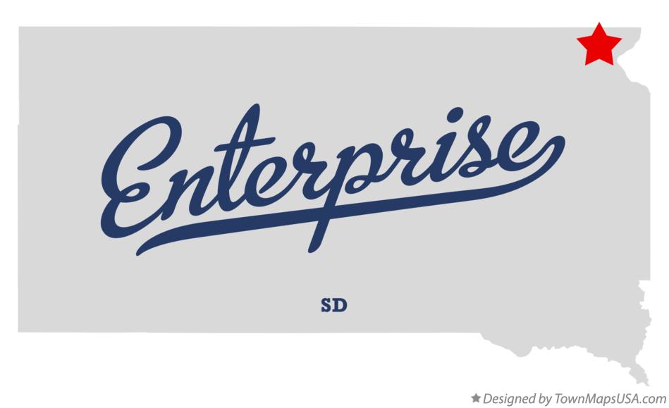 Map of Enterprise South Dakota SD