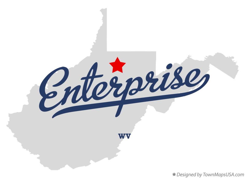 Map of Enterprise West Virginia WV