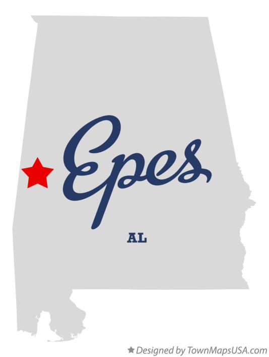 Map of Epes Alabama AL
