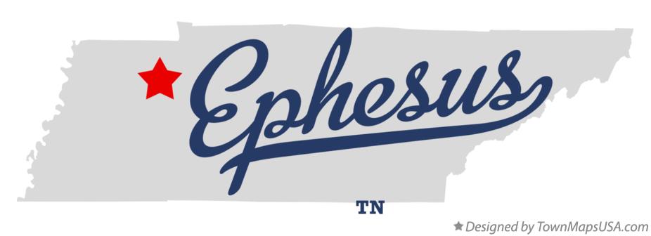 Map of Ephesus Tennessee TN