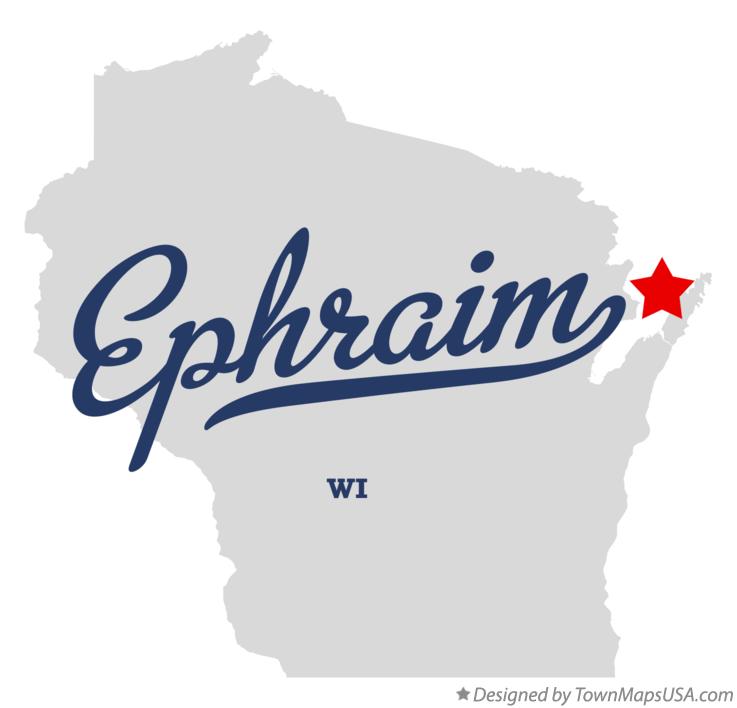 Map of Ephraim Wisconsin WI